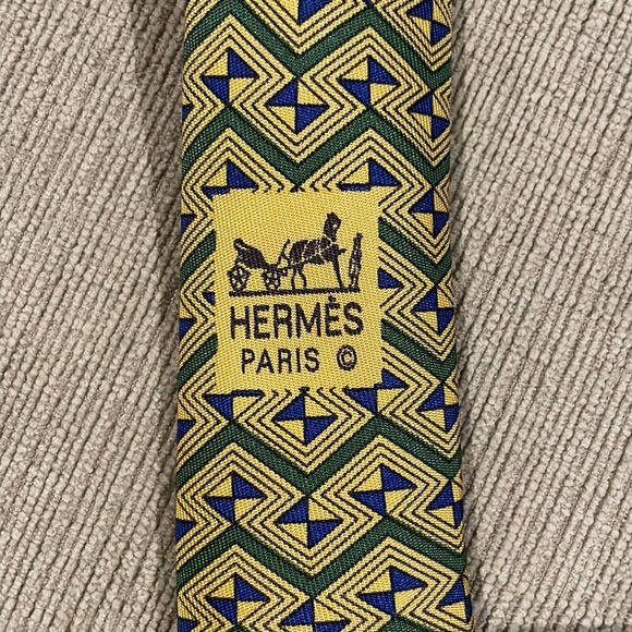 Hermes Geometric Tie - Picture 4 of 7